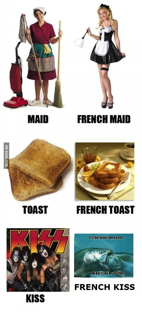 french, toast, maid, kiss