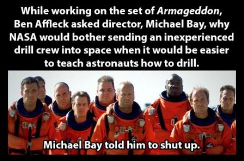 astronaut, movie, armageddon, michael bay, story