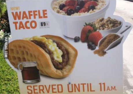 breakfast waffle taco bell, product, win