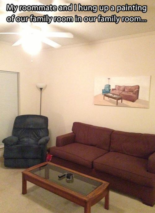 picture, family room, wall, lol