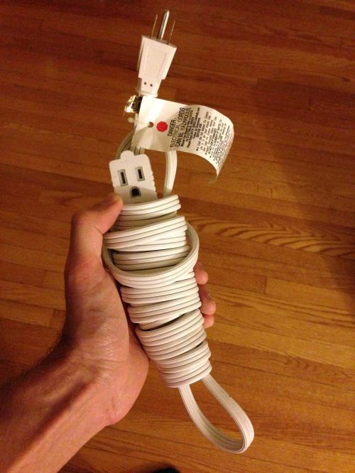 extension cord, face, tied up, lol