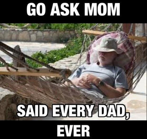 go ask mom, said every dad ever, parenting, father