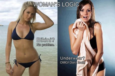 women logic, underwear, swim suit, bikini