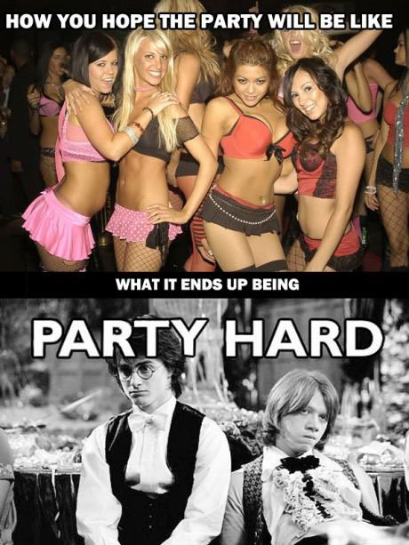 party, expectation, reality, girls