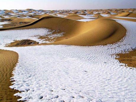 snow in the desert
