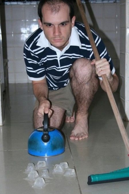 curling, kettle, ice, broom