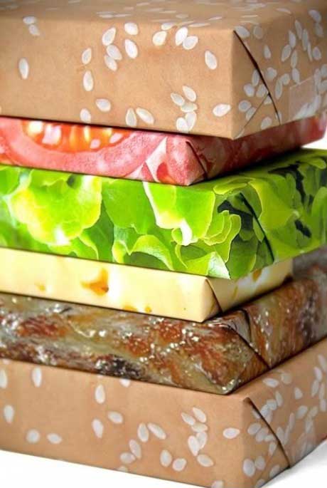 cheeseburger, wrapping paper, product