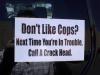 cops, crack head, trouble, call, bumper sticker