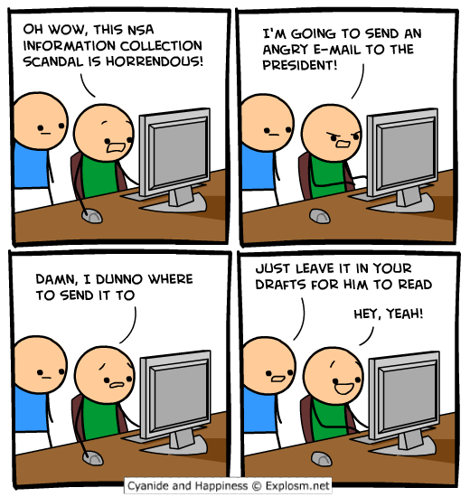 cyanide and happiness, comic, president, nsa, spying