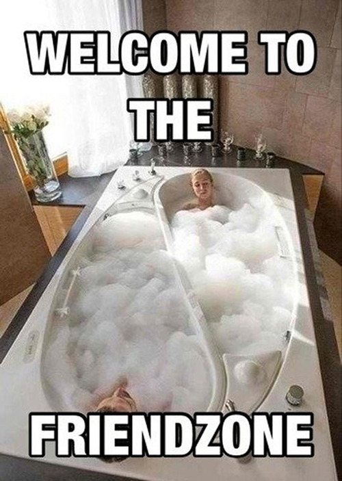 double bath, friendzone, meme