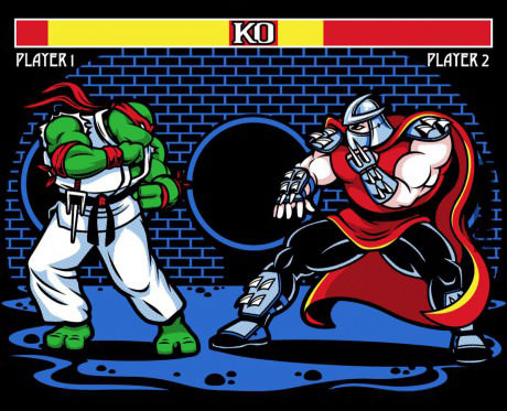 tmnt, shredder, raphael, video game