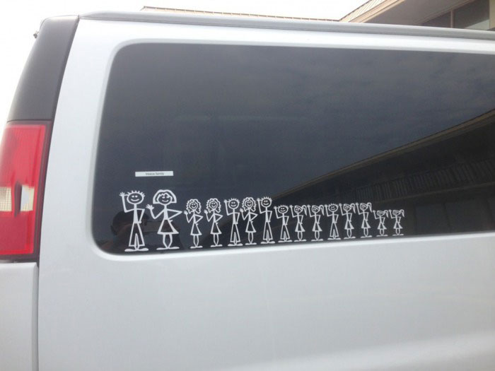 stick family, car, parenting