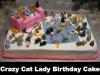 birthday cake, crazy cat lady, art