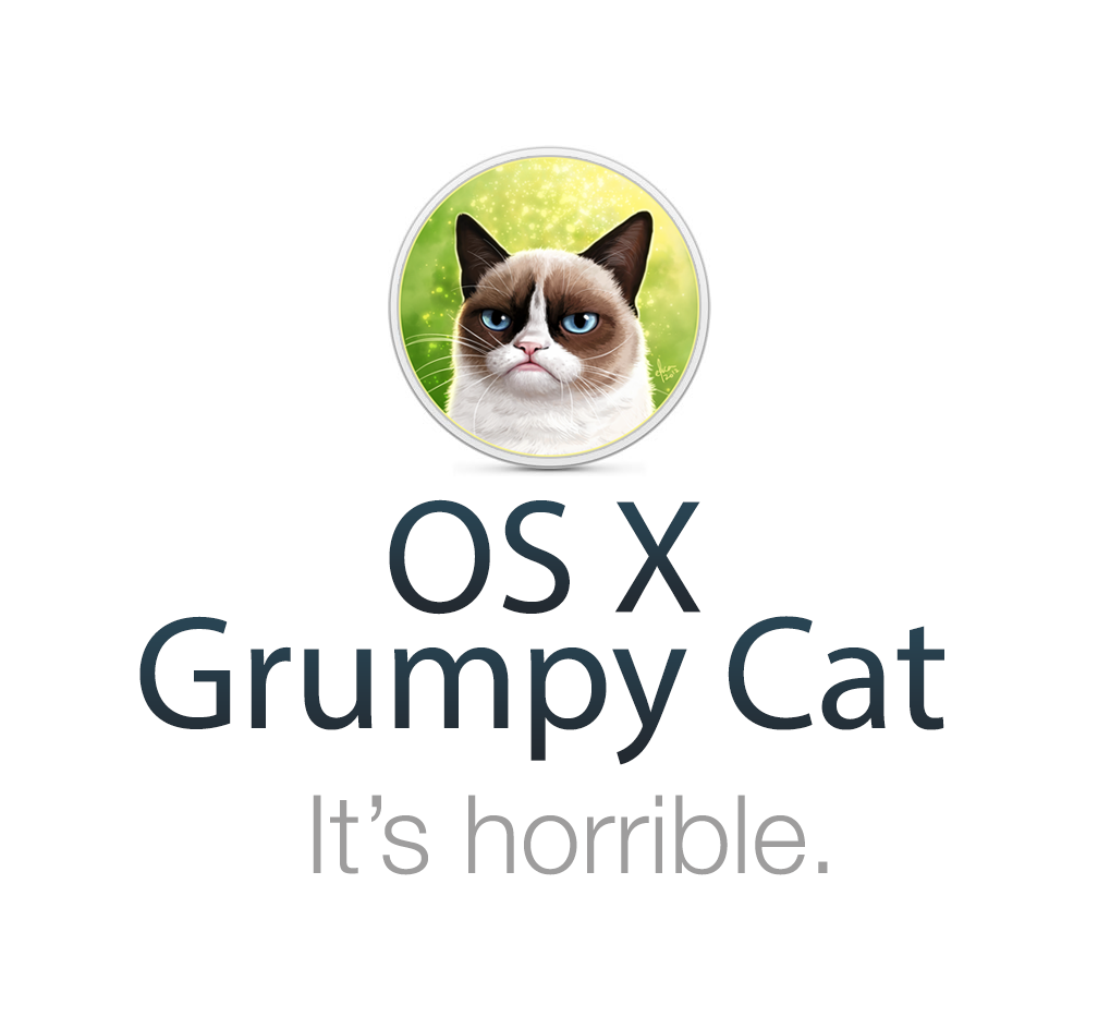 grumpy cat, meme, mac os x, horrible