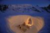 hot tub, igloo, snow, cool