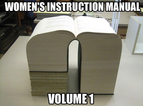 meme, woman instruction manual, volume 1