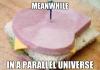 meanwhile in a parallel universe, sandwich, ham, cheese, bread, inverse