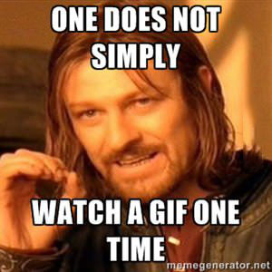 one does not simply, lotr, watch gif one time