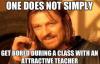 one does not simply, lotr, boromir, attractive teacher, bored, meme