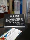 sign, english, fail, no smoking food or beverages