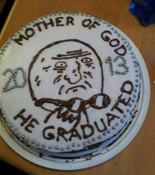 meme, cake, graduation, mother of god