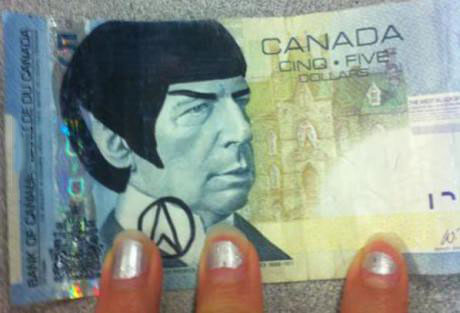 money, canadian currency, spock, hacked irl