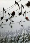 ski lift, music notes, win