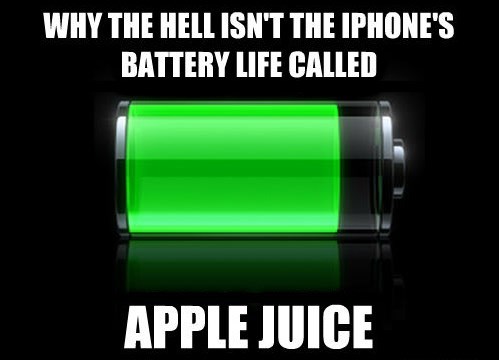 apple juice, wordplay, iphone, battery