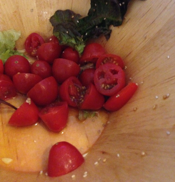tomatoes, salad, face