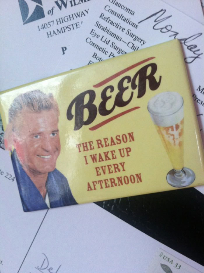 beer, afternoon, fridge magnet