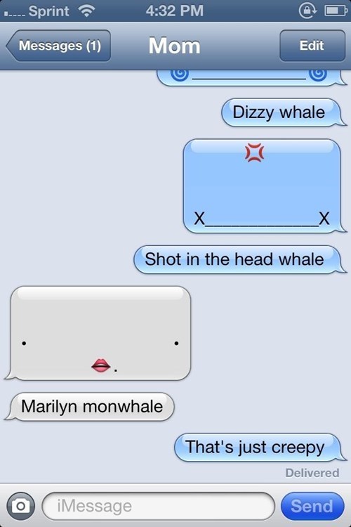 iphone, whale, creepy