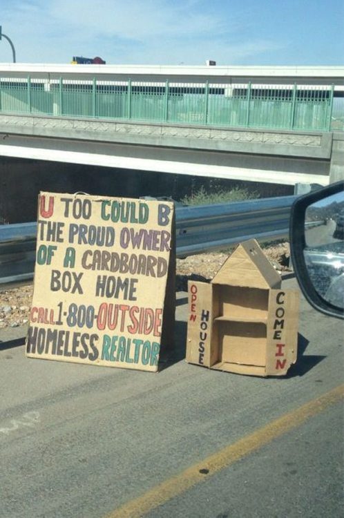 homeless, real estate, cardboard box