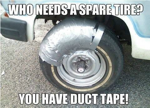 tire, duct tape, wtf, fixed, fail