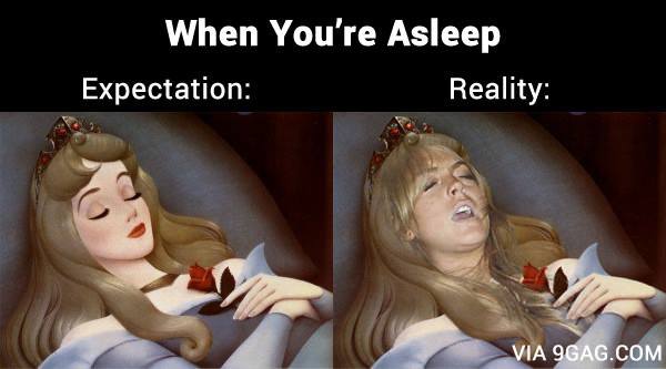 asleep, expectation, reality, lol
