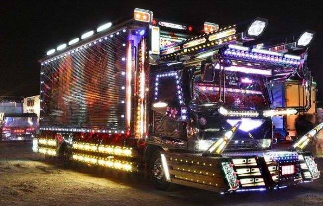 acid trip truck, lights, wtf, omg