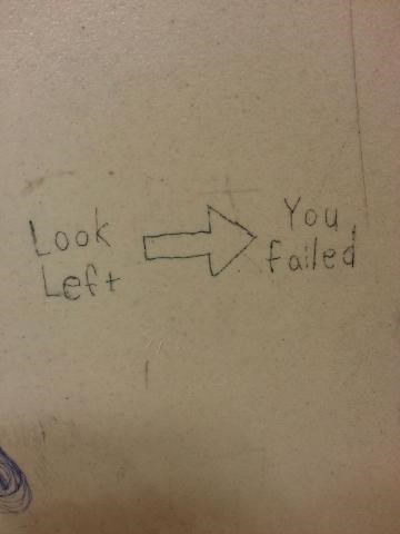 mind control, look left, you failed, lol, graffiti