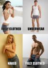 clothing logic, fully clothed, naked, underwear
