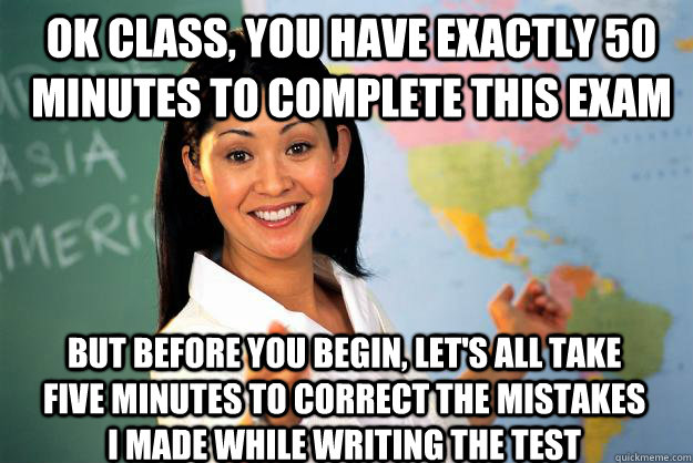 meme, test, corrections, scumbag teacher