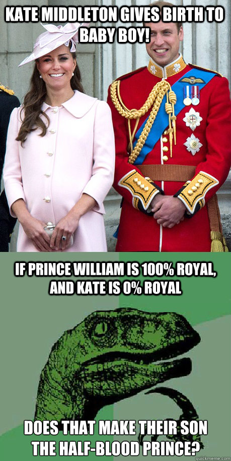 half blood prince, royal baby, philoceraptor, meme