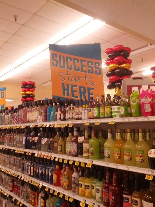 sign, success, alcohol