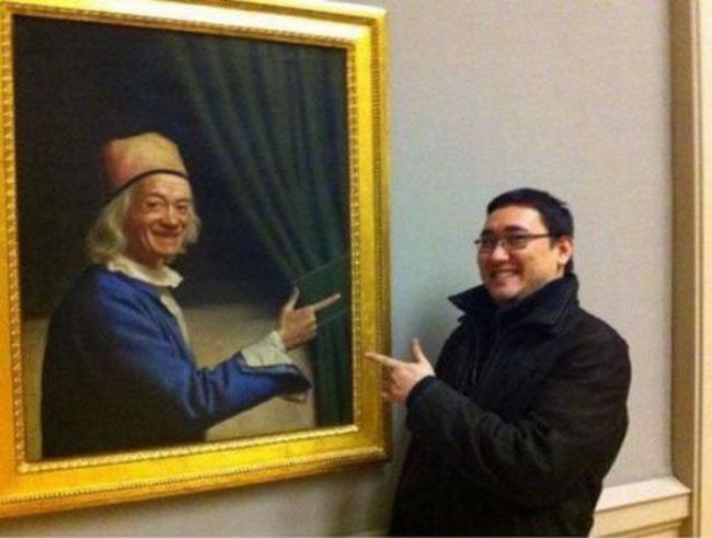 painting, pointing, guy, lol