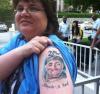 tupac tattoo on old white lady's arm, keeping it real