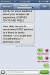 iphone, att, survey, failed to send text