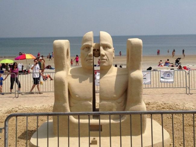 sand sculpture, win, art
