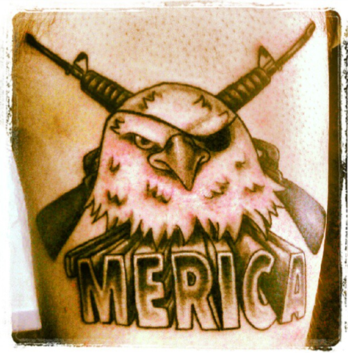 tattoo, eagle, 'murica, america