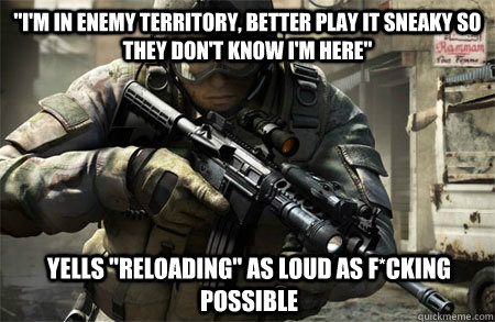 meme, video game logic, call of duty, reloading