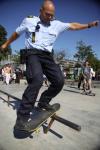 cop, police, skateboard, grind