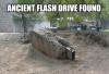 ancient flash drive, usb, rock, wtf, huge
