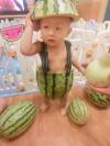 watermelon, asian baby, poorly dressed, cute, lol