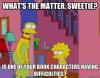 marge and lisa simpson, meme, book characters, what's wrong, sad